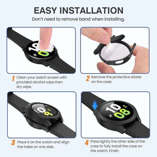 کاور لیتوو مدل Protector مناسب برای ساعت هوشمند سامسونگ Galaxy Watch 6 44mm به همراه محافظ صف-8.webp
